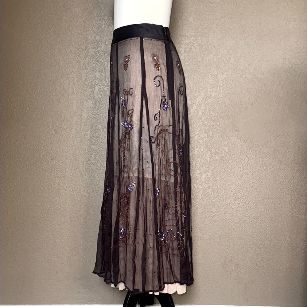 Gorgeous J. Peterman Co Embellished Skirt NWOT - Picture 3 of 16